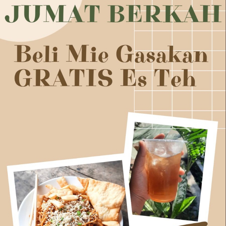 mie gasakan gratis es teh kusus hari jumat