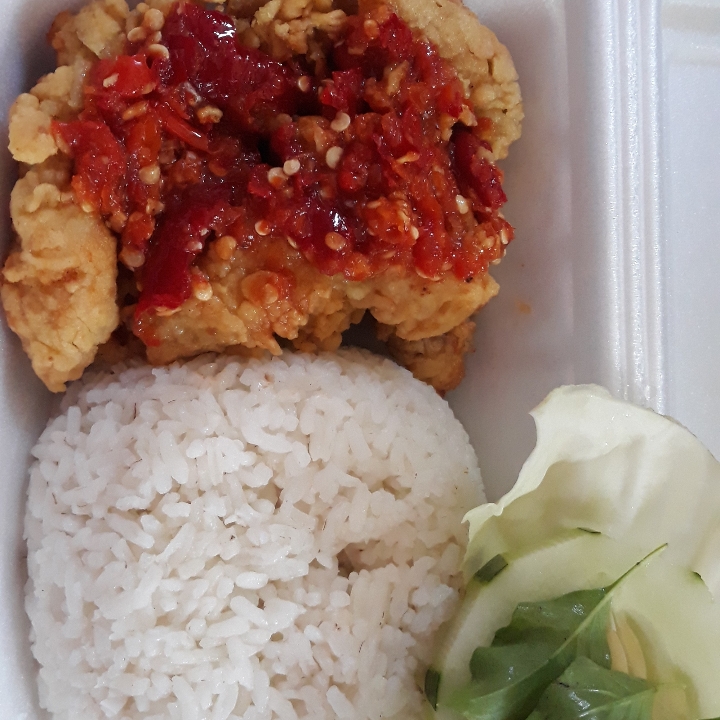 nasi ayam geprek 