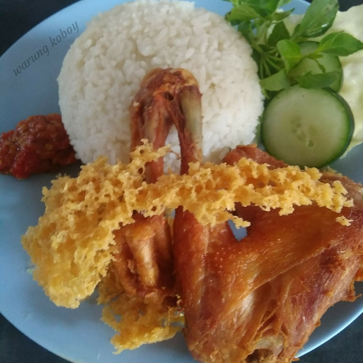 nasi ayam kampung kremes