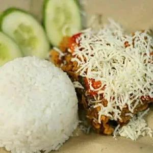 nasi geprek keju