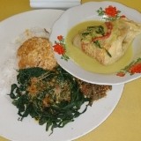 nasi kepala kakap sayur