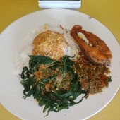 nasi nila potong goreng sayur