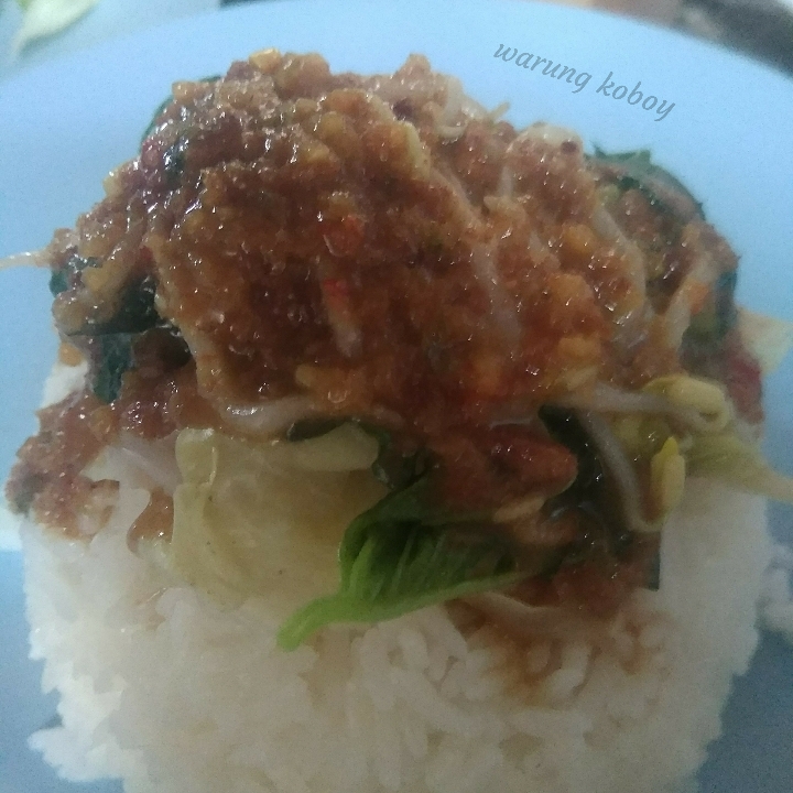 nasi pecel telur