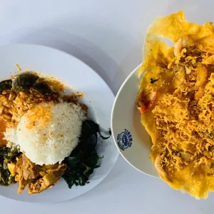 nasi peyek udang