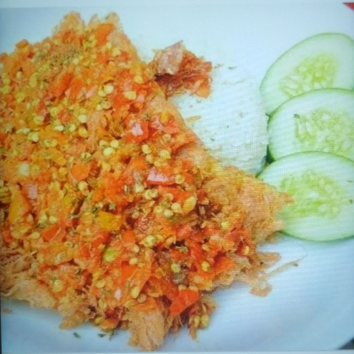 nasi telur geprek