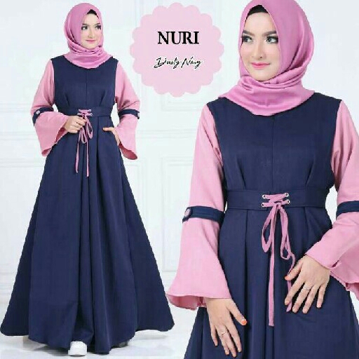 nuri syari dusty navy 