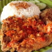 paket ayam geprek nasi