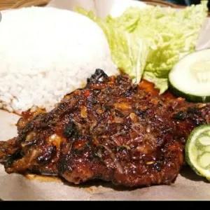 paket geprek gebyur bakar nasi