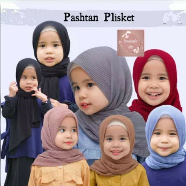 pashmina plisket anak usia 3-9 tahun panjang 150 cm 4