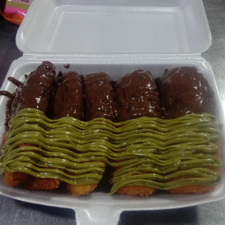 pisang crispy coklat greante glas