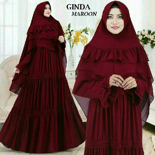 ready ginda syari maroon 