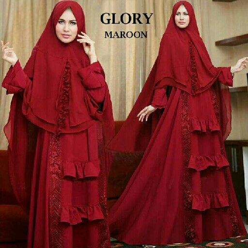 ready glory syari maroon 