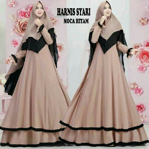 ready harnis syari mocca hitam