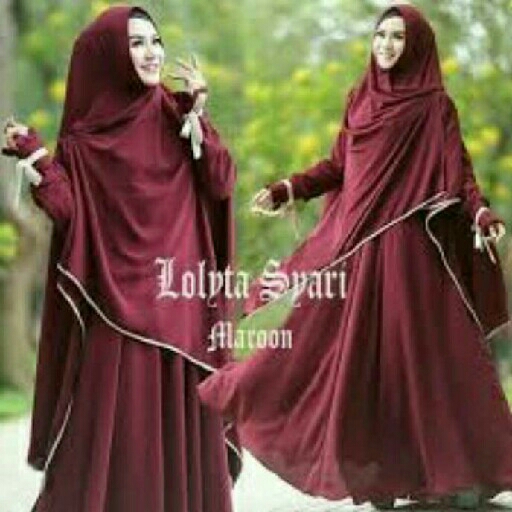 ready lolita syari maroon 