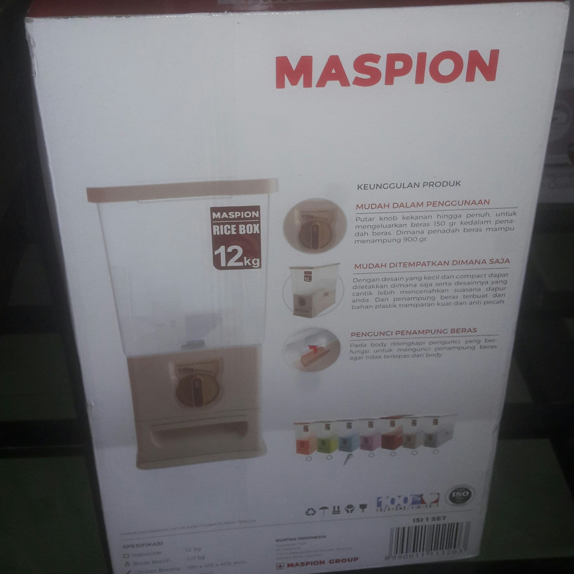 rice box maspion mini 12kg