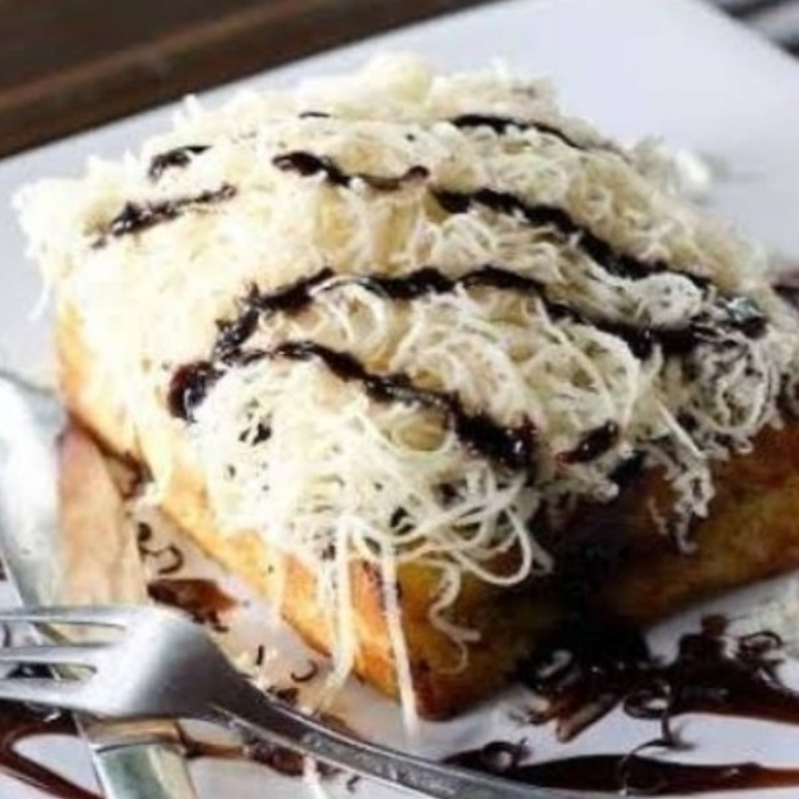 roti bakar tabur keju coklat 