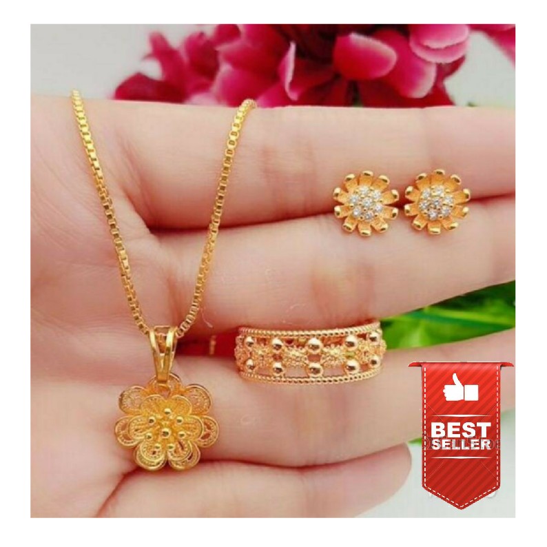 SET XUPING BUNGA LAPIS EMAS 24K - BISA BELI SATUAN