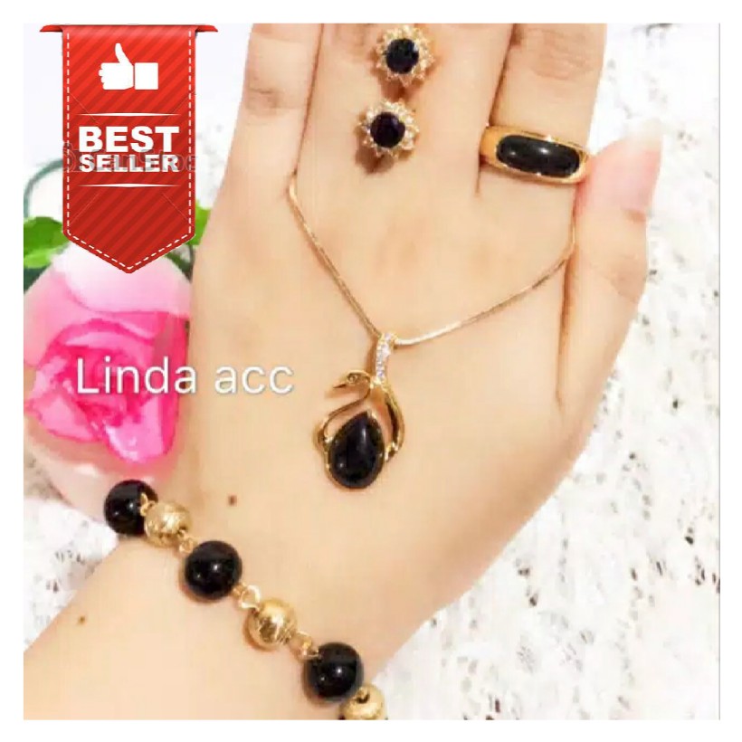 set giok lapis emas 24 karat bisa ecer gelang ada ukr standar dan besa