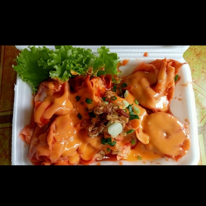 SIOMAY PEDAS SAUS KEJU