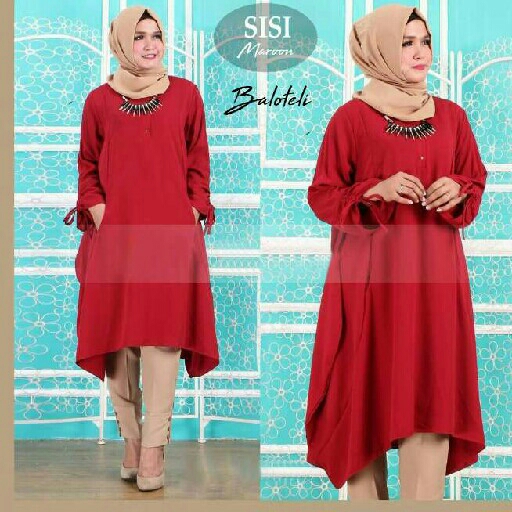 sisi tunik maroon 