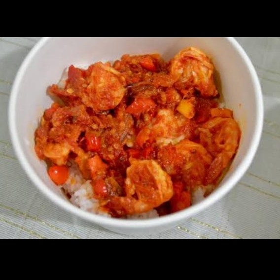 udang balado komplit