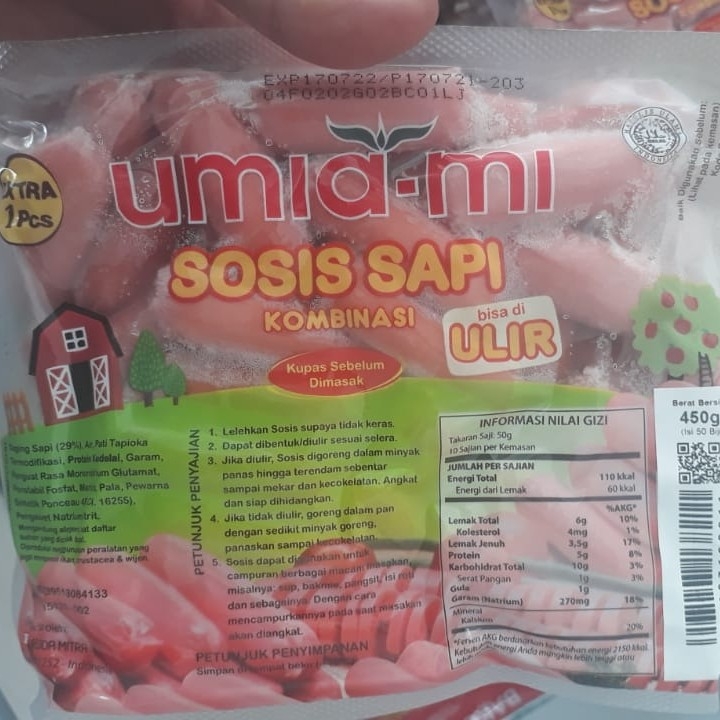 umiami sosis sapi mini 500gr