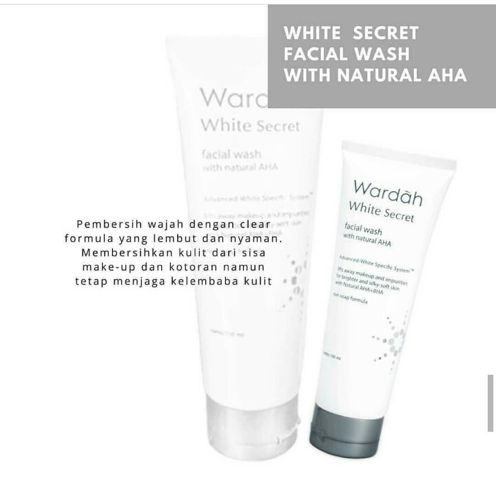 wardah white secret facial wash 