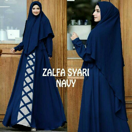 zalfa syari navy abu 