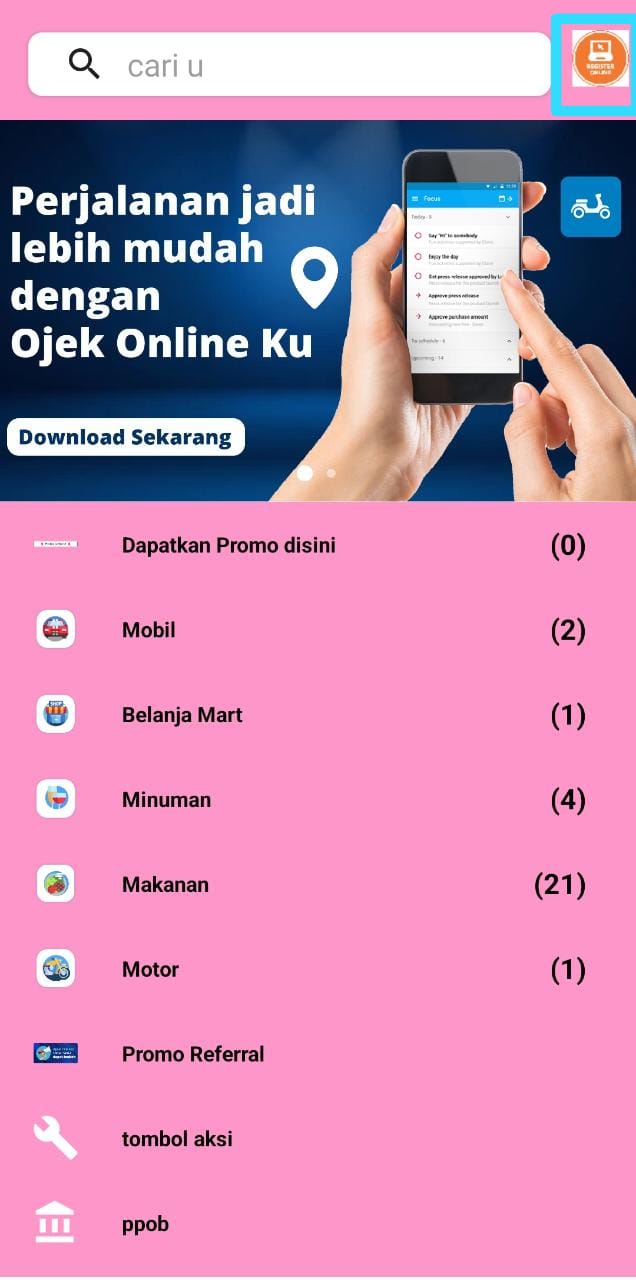 Pengguna Terlebih Dahulu Harus Menginstall Aplikasi Ojek Online Yang Telah Anda Buat Download 3388